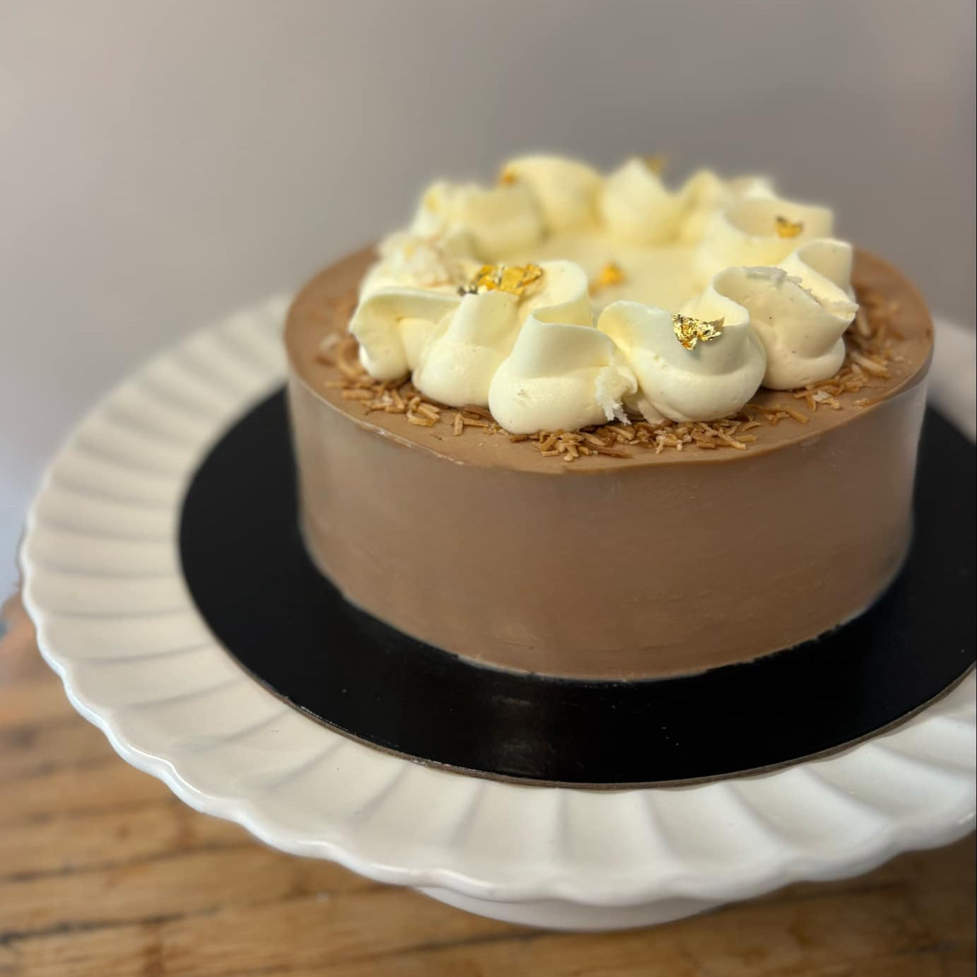 Entremet chocolat et noix de coco